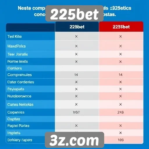 Comparativo entre 225bet e concorrentes
